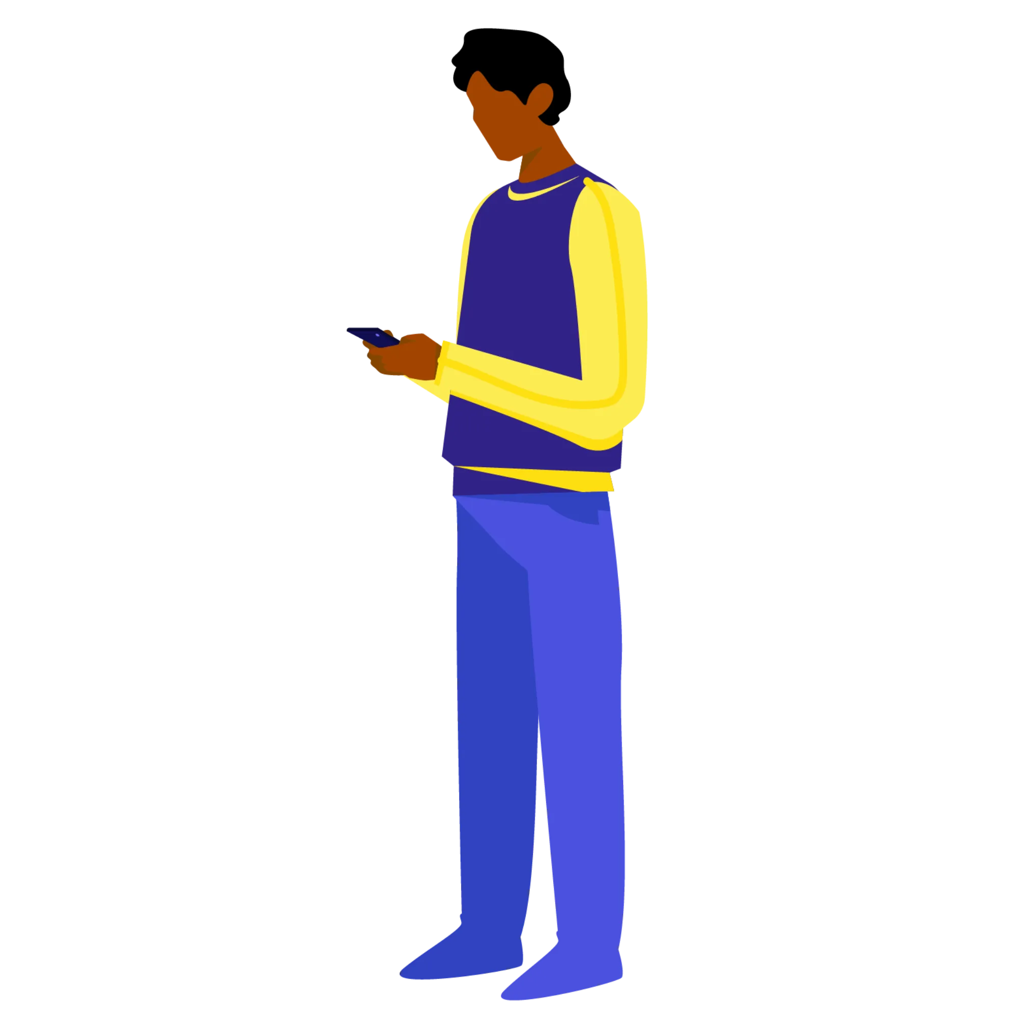 homme avec téléphone dans les mains
