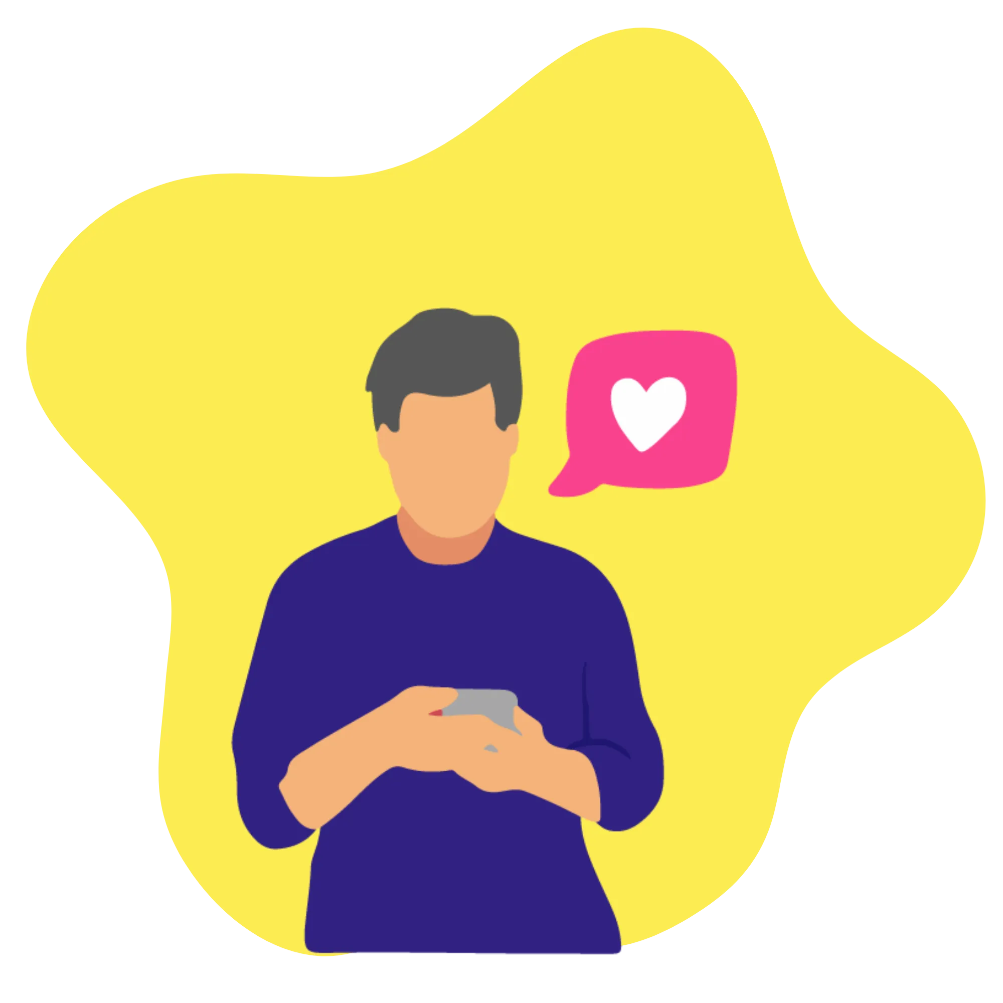 image d'une personne qui aime des publications sur son téléphone