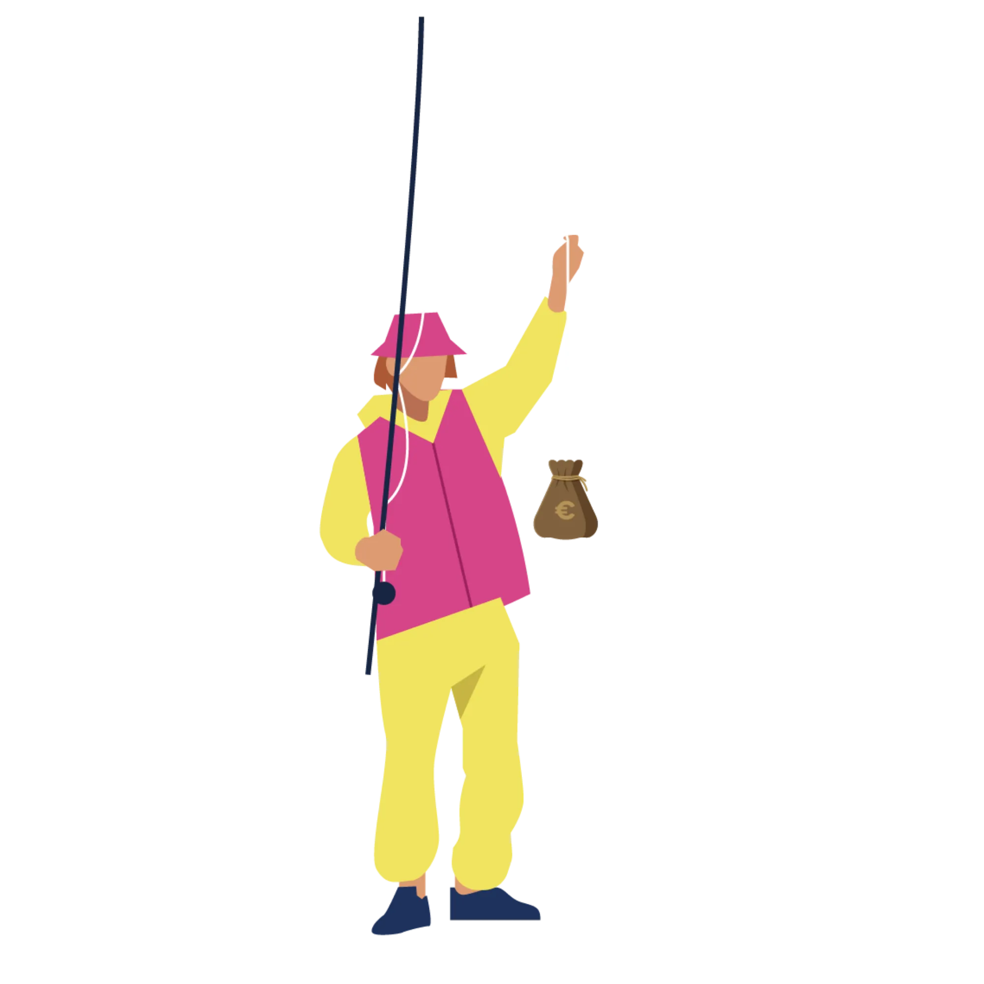 image d'une personne qui pêche de l'argent