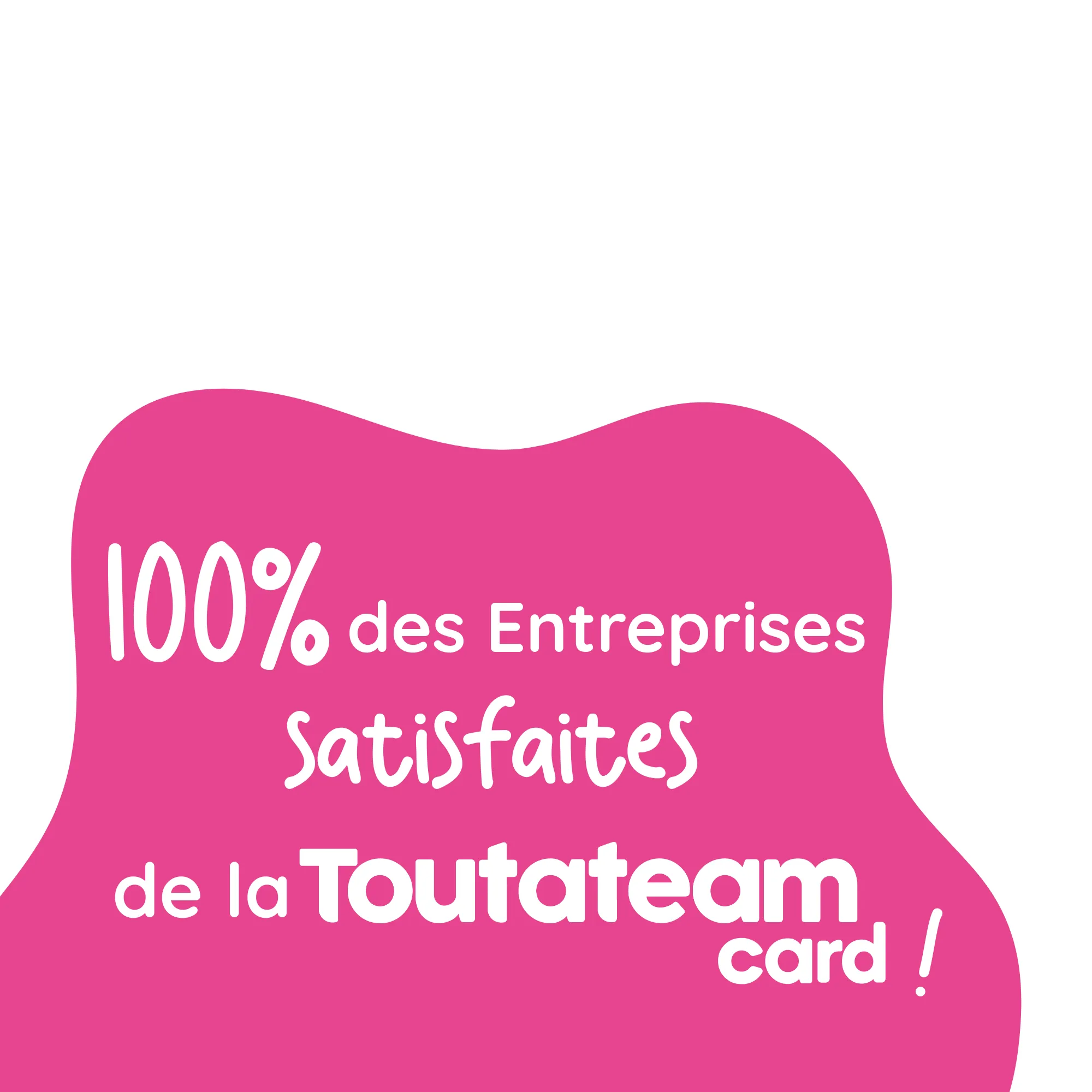 100 % des entreprises satistfaits de Toutateam card !